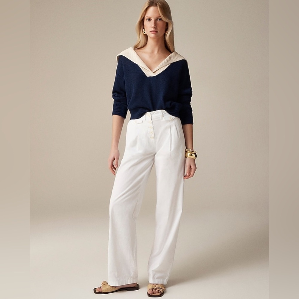 NWT J. Crew Pleated button-front pant in chino
